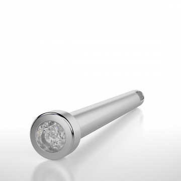 3 Souls (rods) set with a White Diamond cut CZ